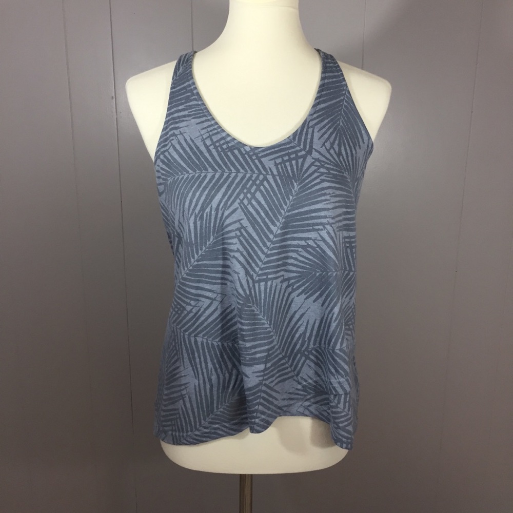 Mossimo gray palm leaf racerback tank